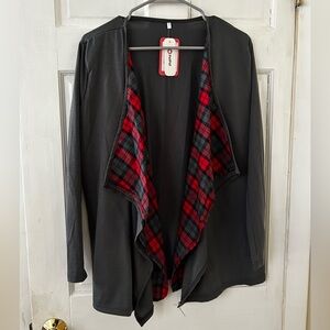 NWT PatPat plaid knit cardigan - size large